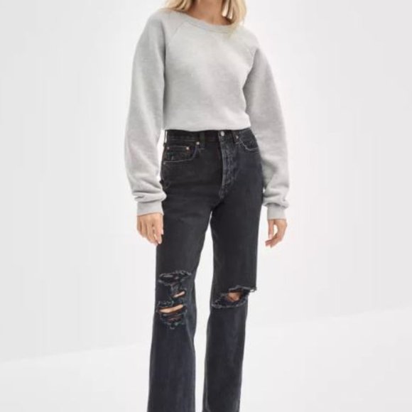 The Denim Forum Joni High Rise Loose Jeans - Picture 1 of 8